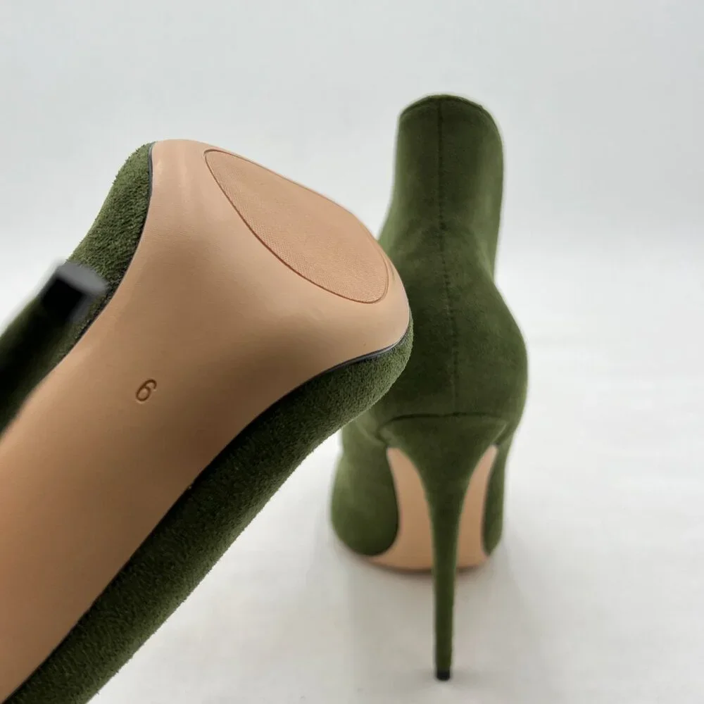 FSJ Olive Sexy Prom Pointy Toe High Heel Stiletto Pumps Closed Toe Party Shoes_6